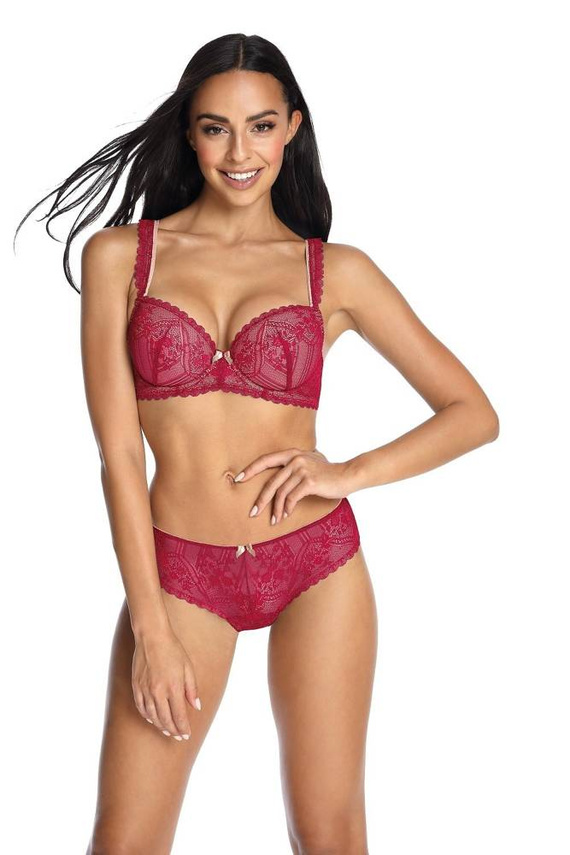 Rosel Biustonosz push-up M-3402/11 Mat bordowy