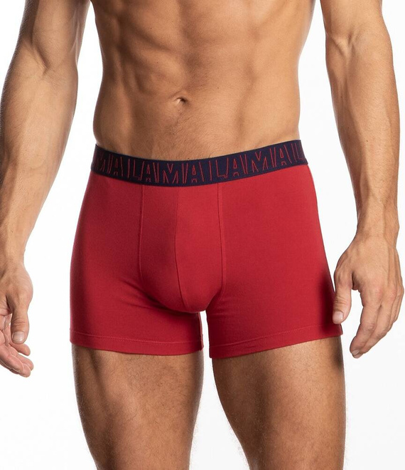 Bokserki męskie M-1053 SZG Lama czerwony granatowy