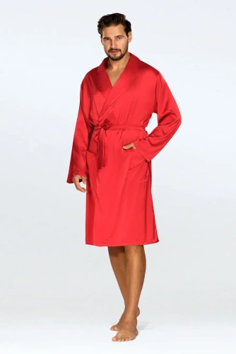 Szlafrok męski Lukas Dkaren - czerwony