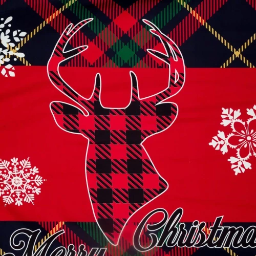 Pościel świąteczna renifer z mikrowłókna Dasher Eurofirany czerwony 