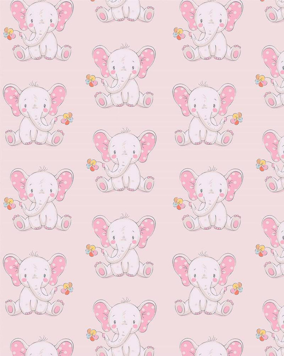 Kocyk włochacz dwustronny Milo sherpa słonik różowy