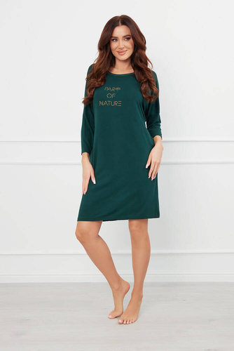 Koszula damska z  rękawem 3/4  Natura Italia Fashion - zielony 