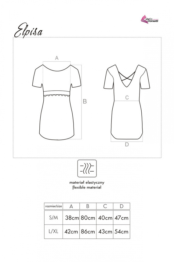 Koszula nocna Elpisa LC 90497 LivCo Corsetti Fashion