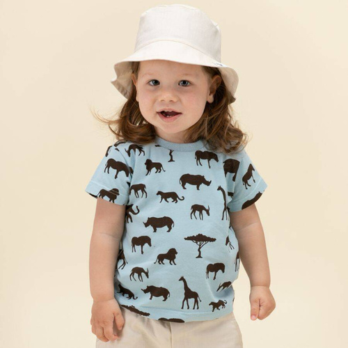 T-shirt z nadrukiem Safari Pinokio - afryka niebieski