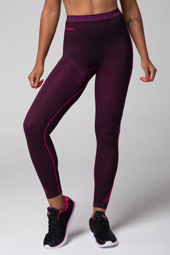 Legginsy termoaktywne Powerful Spaio black/fuxia