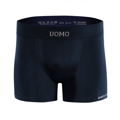 Bezszwowe bokserki męskie BM07 Solar Sesto Senso - granatowy