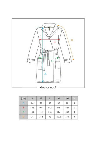 SWW.5208 Szlafrok damski Doctor Nap - black