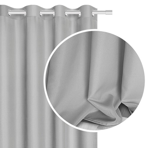 Zasłona gotowa na przelotkach Viva do salonu Spod Igły i Nitki srebrny