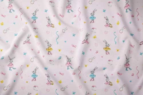 Pościel dziecięca 3810 A Kraina Snów bawełniana królik balet Karo 