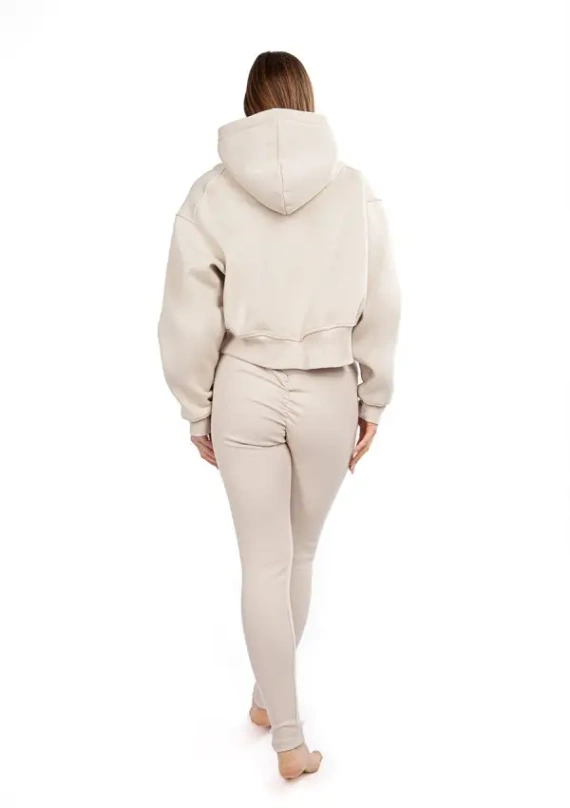 Komplet dresowy bluza+ legginsy DK-K-B13 Dkaren - beżowy