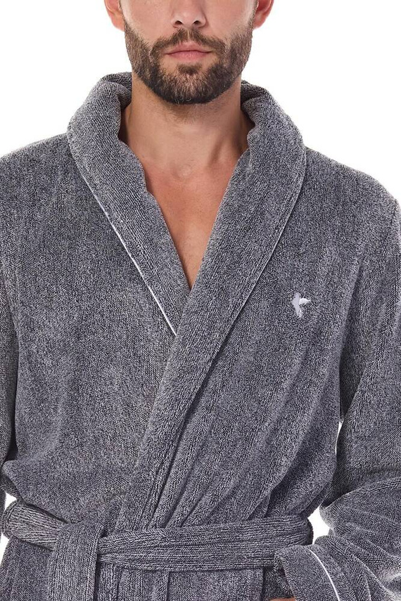 Szlafrok męski 2451 Pegasus L&L grafitowy