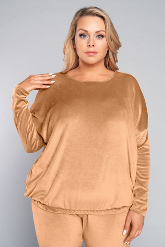 Komplet Damski dł. rękaw, dł. spodnie Juga Italian Fashion camel 