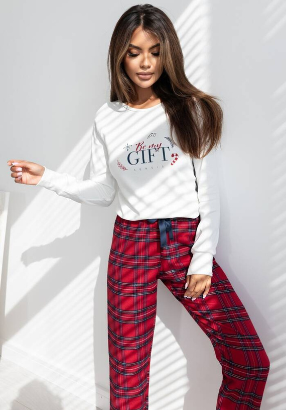 Piżama damska Maribel Sensis Interlock - śmietankowy