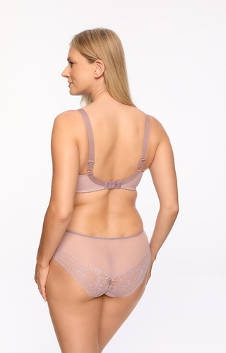 BS 1290 Armina fioletowy – biustonosz semi soft Gaia z koronką i siateczką
