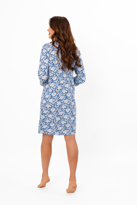 Koszula nocna Bisali – bawełniana, z rękawem ¾ i kwiatowym nadrukiem Italian Fashion