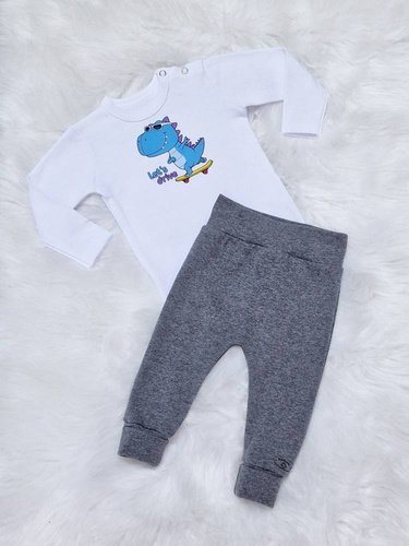 Body z długim rękawem Let's Drive Bambarillo biały