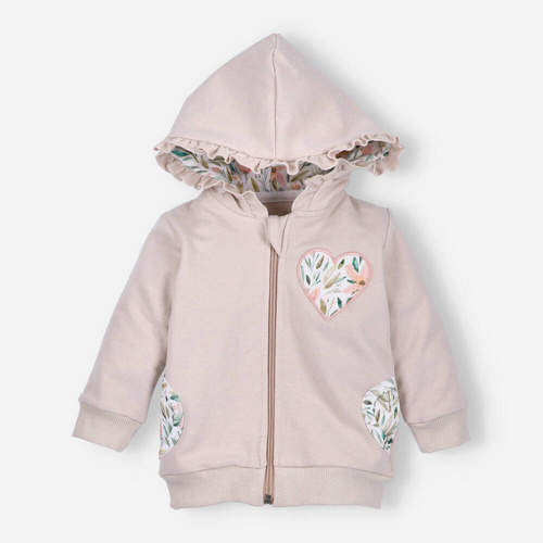 Bluza dresowa z bawełny organicznej Pink Flowers Nini różowy