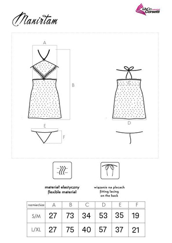 Komplet dwuczęściowy Manirtam LivCo Corsetti Fashion