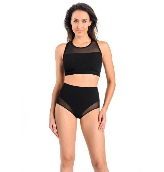 Figi z wysokim stanem 3-Pak 1123-3 Filly Teyli -  czarny/jeans/czerwony