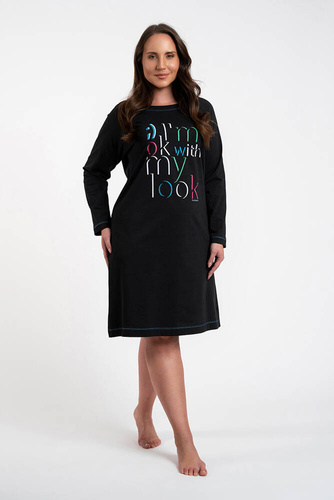 Koszula nocna damska Olza Italian Fashion - czarny