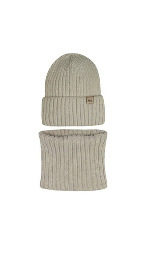 Czapka + komin dla dziewczynki 46-448 AJS mix kolor