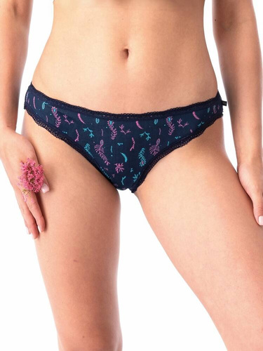 Figi damskie LPR 535 A'2 2-pak Key różowy granatowy