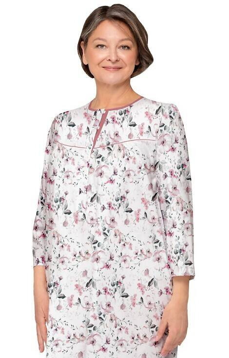 Koszula nocna damska Bogna 204 ll Martel - biały-różowy 24