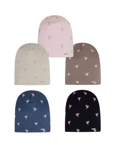 Czapka dla dziewczynki 48-069 AJS mix kolor