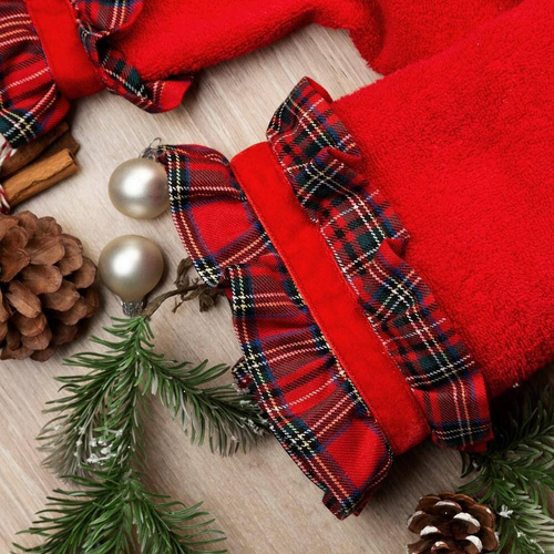 Ręcznik świąteczny Frotte Santa 1 Eurofirany czerwony