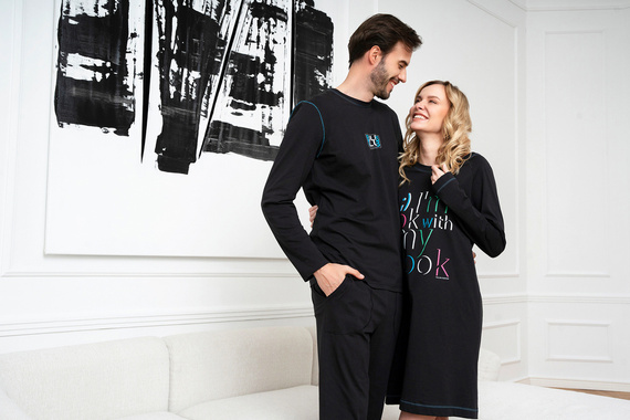 Koszula nocna damska Olza Italian Fashion - czarny