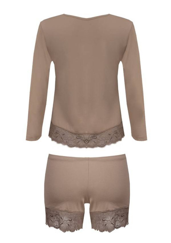 Komplet Piżama Damska Kornelia DKaren - Cappucino