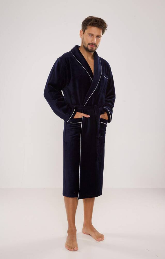 Szlafrok męski 735 Manuele Forex - granat