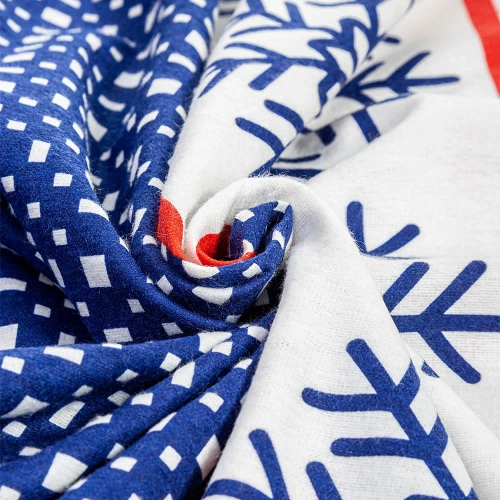 Pościel flanelowa świąteczna renifery Xmass 2D Spod Igły i Nitki niebieski 