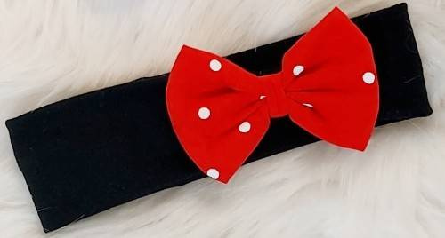 Opaska z kokardką Myszki Bambarillo czarny 