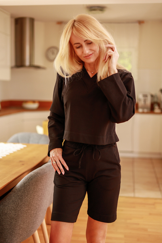 Komplet damski Diego — bluza + szorty | 95% bawełna, 5% elastan | polska produkcja Mirale