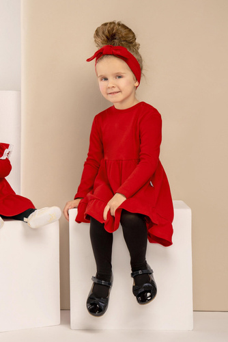 163171 Magia Świąt Sukienka + opaska Nicol - czerwony