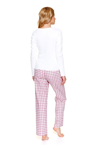 Bawełniana piżama damska w kratkę – Doctor Nap 7302