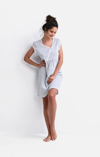 Koszula nocna do karmienia Symone  Sensis - szara