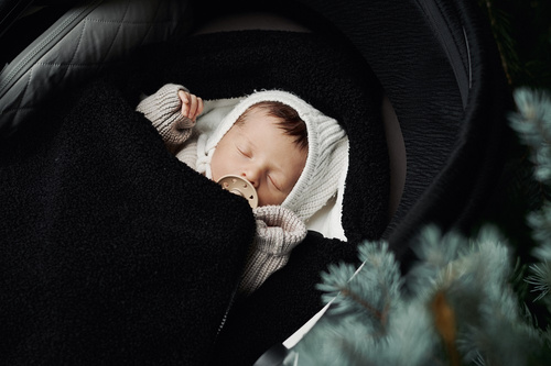 Śpiworek do wózka Alpaka Black Makaszka