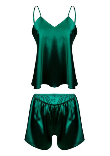 Karen Komplet piżamka damska satyna DKaren - zielony