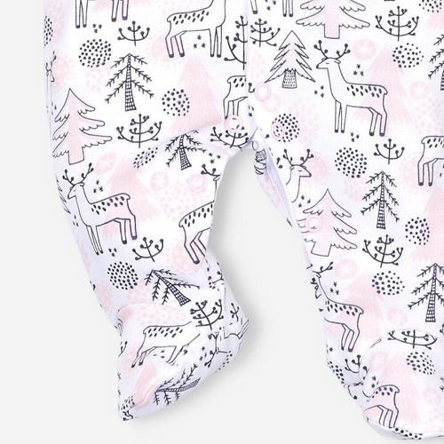 Pajacyk z bawełny organicznej Jelonki Nini druk 