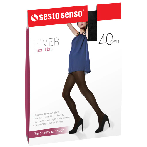 Hiver Rajstopy kryjące 40den Sesto Senso- beżowy 