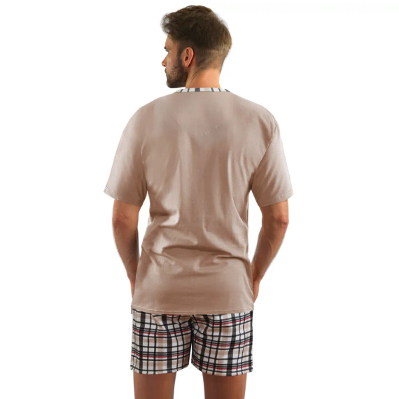 Piżama męska krótki rękaw 2187/27 Sesto Senso latte