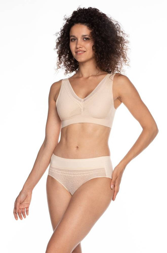 Figi Damskie Laser Cut L-POL 5014 BI-06 Lama beżowy