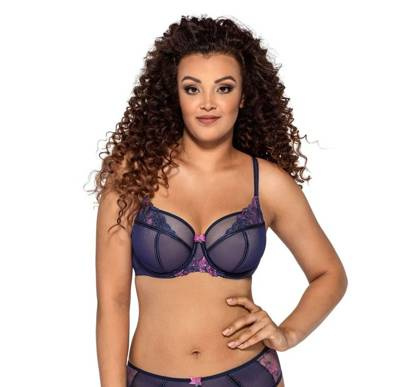 Półusztywniany Biustonosz 2000  Ava - granatowy