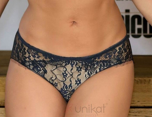 Figi Damskie Rania Unikat granat-beż