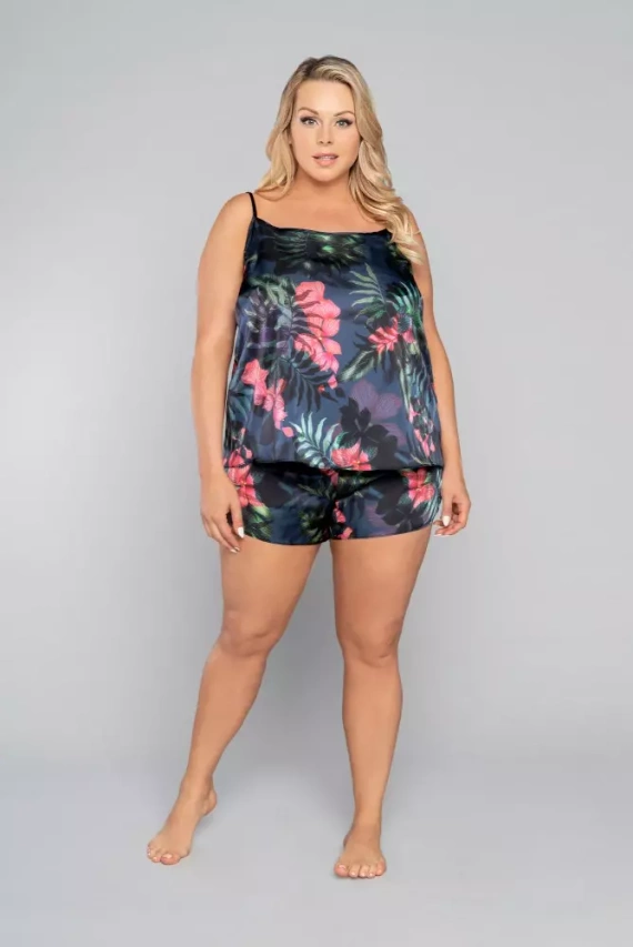 Piżama Damska wąskie ramiączko, spodenki Amazonia Italian Fashion - druk