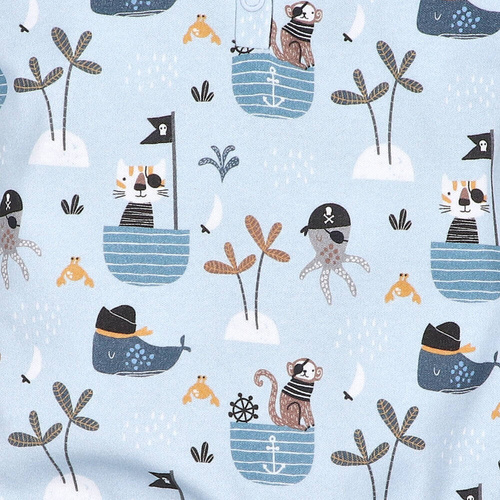 Rampers z bawełny organicznej Piraci Nini 