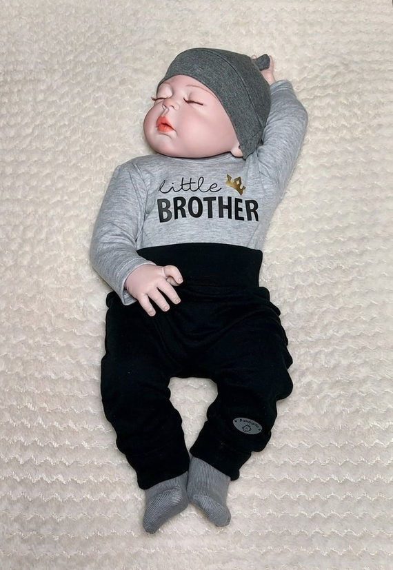 Body z długim rękawem "Little Brother" Bambarillo szary