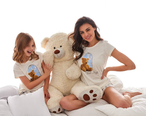 Piżama dziewczęca 787/105 788/105 Good Night Cornette ecru